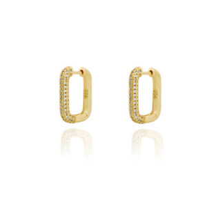 Zirconia Hoop Gold