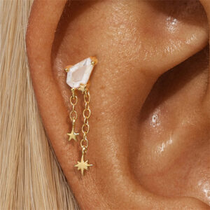 Zirconia hoop gold